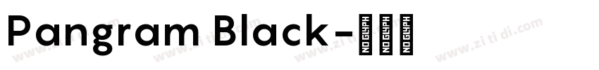 Pangram Black字体转换